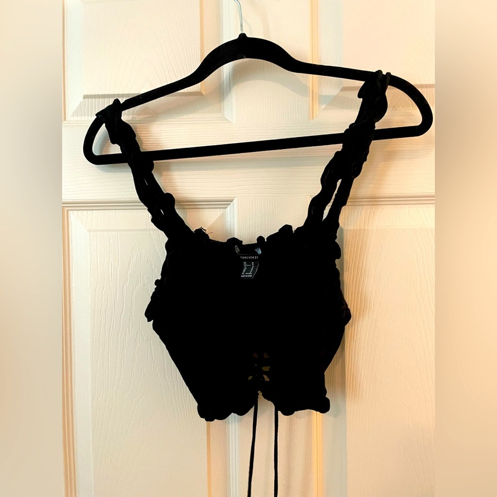 Tie front crop top